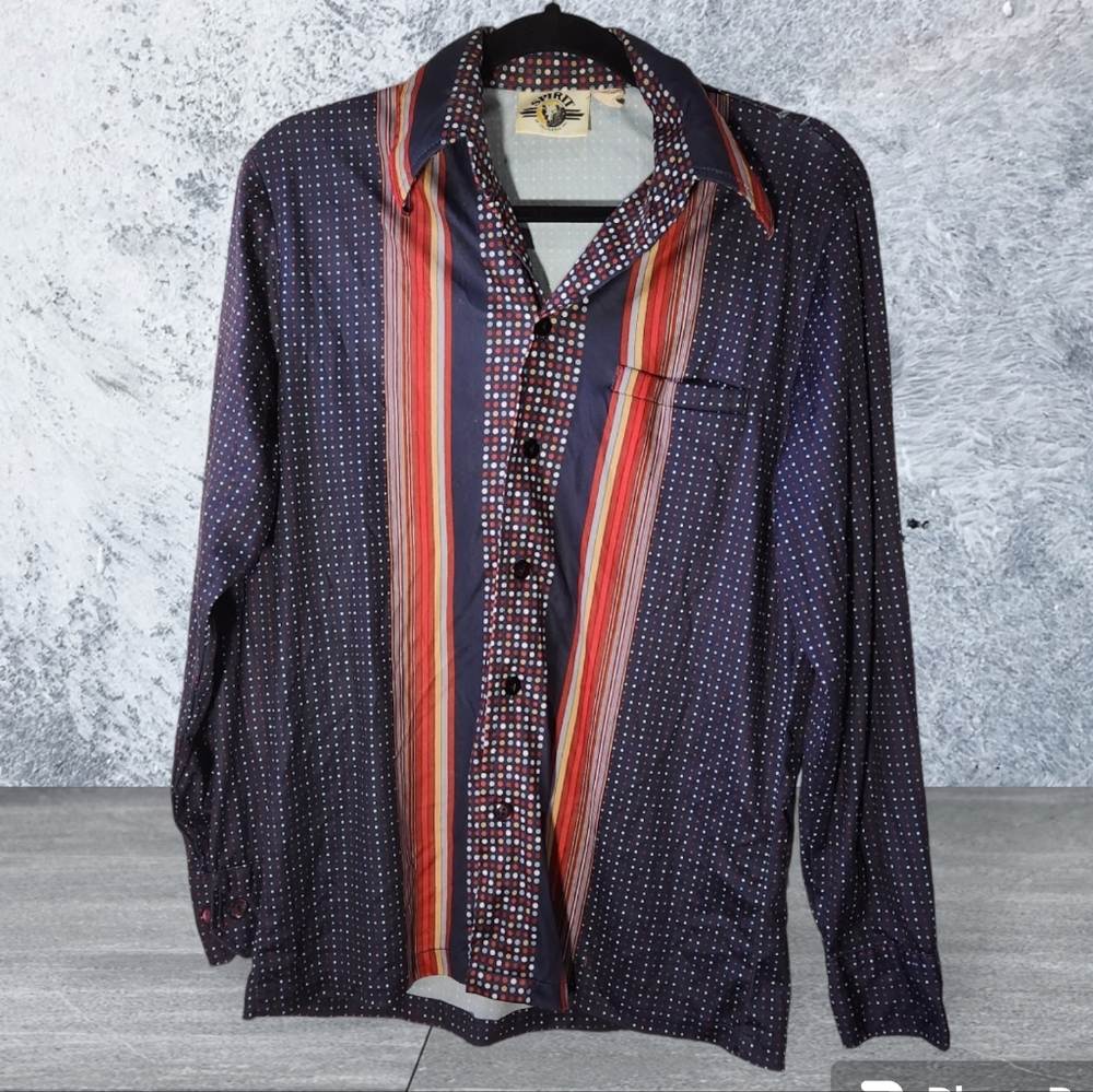 Vintage retro 70s Spirit of California long sleeve button down shirt men…